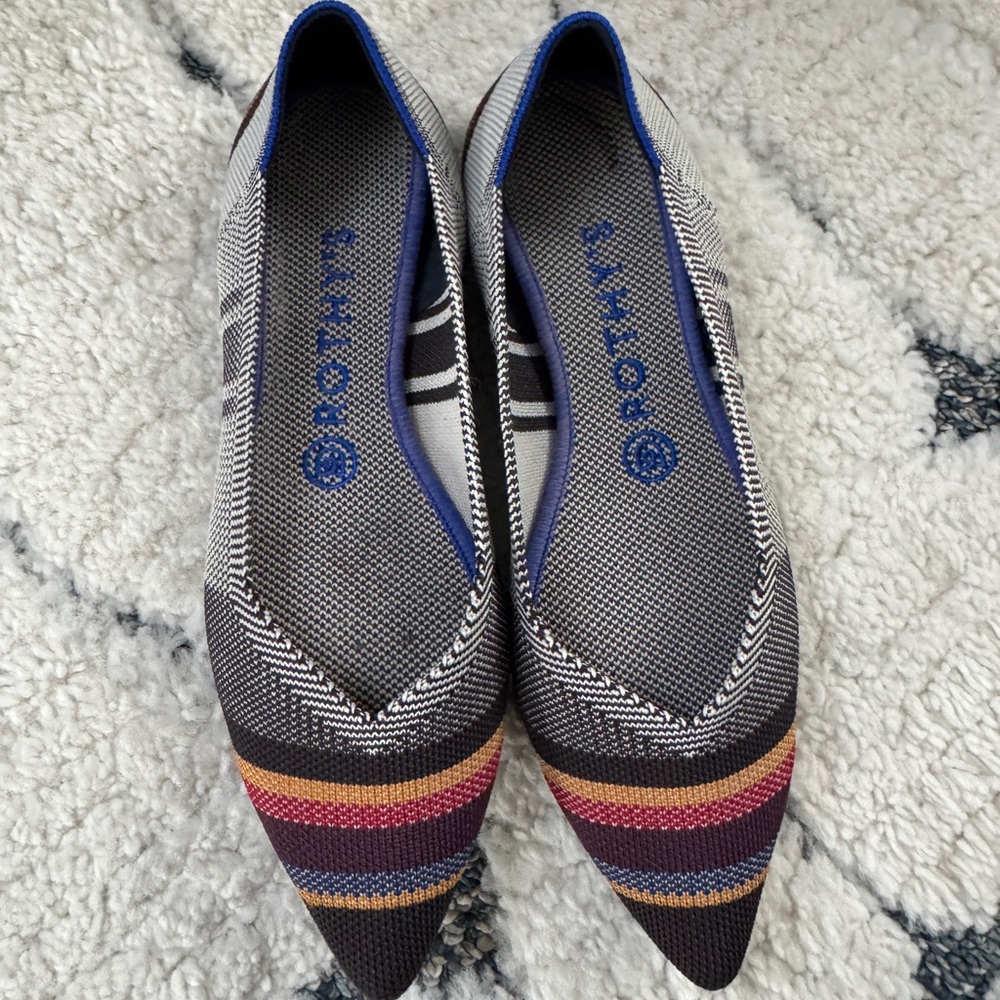 Rothy's Women's Multicolor Pointy Toe Flats